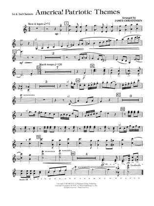 America! Patriotic Themes (as played at Disney World): 1st B-flat Clarinet