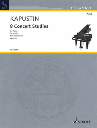 Book cover for 8 Concert Studies, Op. 40