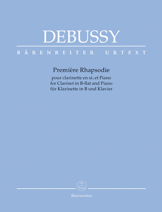 Book cover for Première Rhapsodie for Orchestra with Solo Clarinet in B-flat