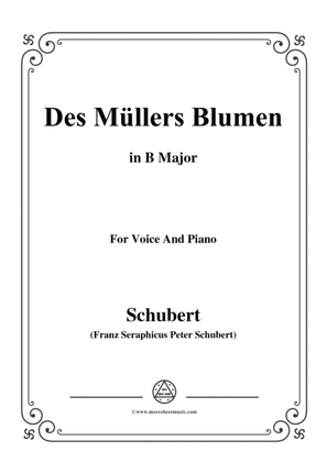 Schubert-Des Müllers Blumen in B Major,for voice and piano
