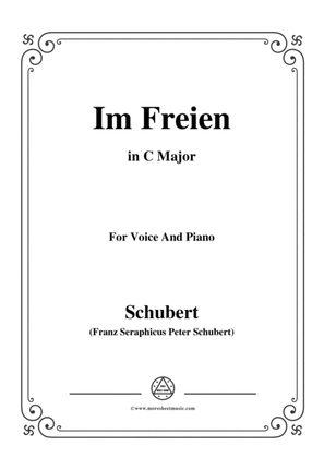 Schubert-Im Freien,in C Major,Op.80 No.3,for Voice and Piano