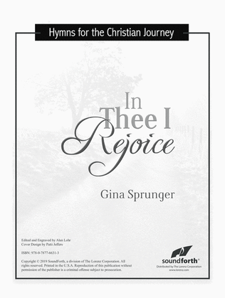Book cover for In Thee I Rejoice
