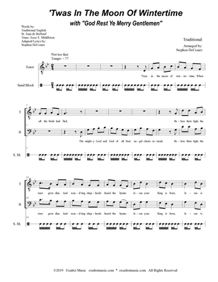 'Twas In The Moon Of Wintertime (with "God Rest Ye Merry Gentlemen") (Duet for Tenor and Bass Solo)