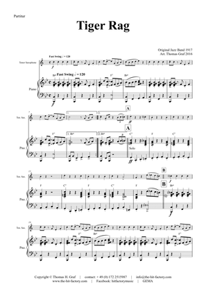 Tiger Rag - Jazz Classic - Piano and Tenor Saxophone