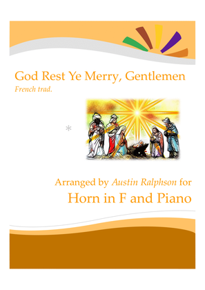God Rest Ye Merry Gentlemen for horn solo - with FREE BACKING TRACK and piano play along