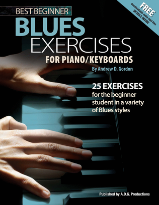 Book cover for Best Beginner Blues Piano Exercises