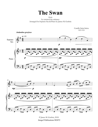 Saint-Saëns: The Swan for Soprano Sax & Piano