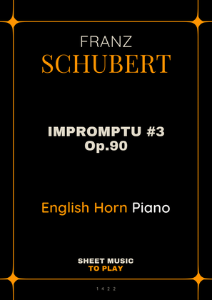 Impromptu No.3, Op.90 - English Horn and Piano (Full Score and Parts)