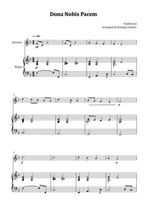 Dona Nobis Pacem - for marimba (with piano accompaniment)