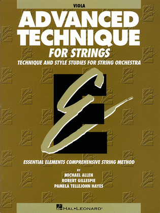 Essential Elements - Advanced Technique for Strings (Viola) - Book only