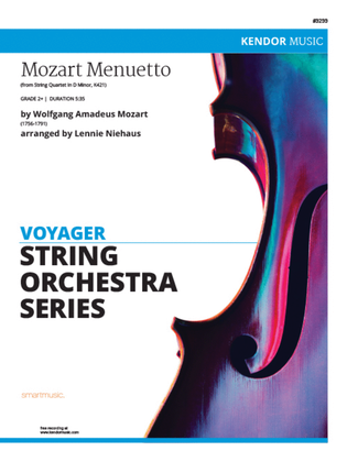 Book cover for Mozart Menuetto (From String Quartet In D Minor, K421)